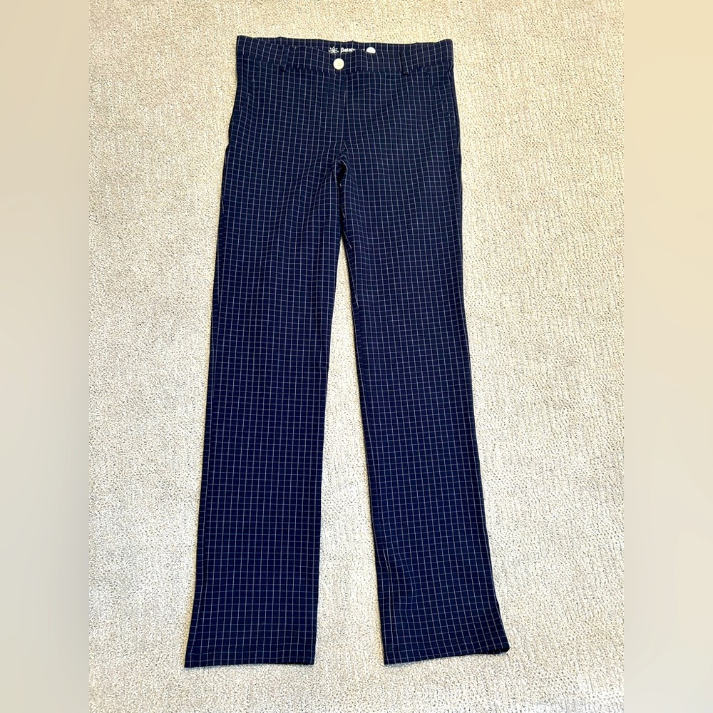 Betabrand navy blue geometric‎ print elastic waist trouser, size large
